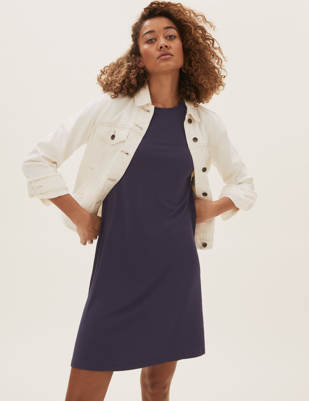 Jersey Knee Length Swing Dress 5 of 5