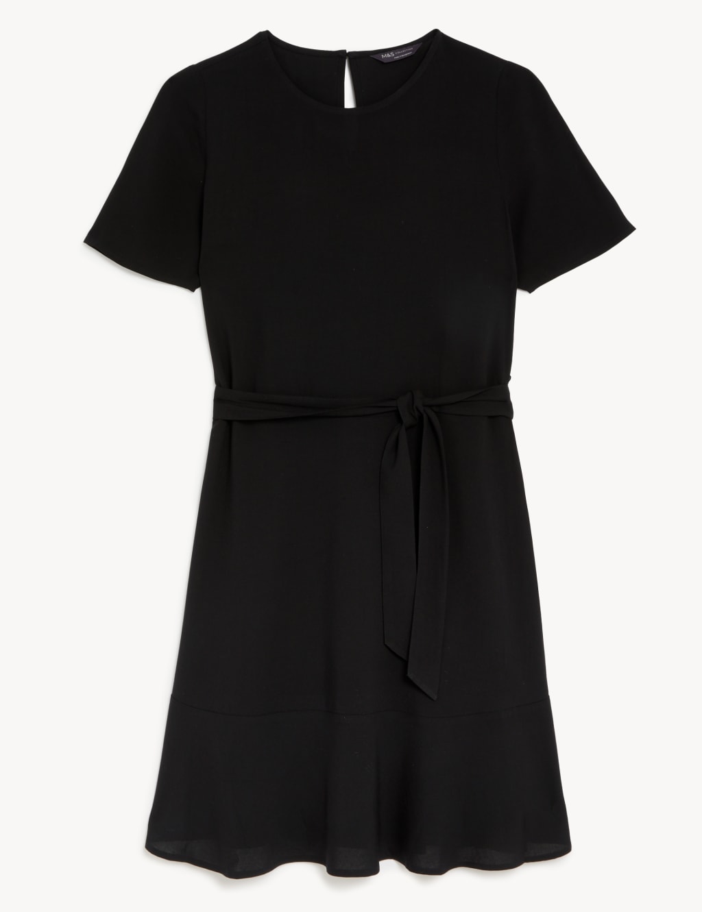 Round Neck Tie Waist Mini Tea Dress 2 of 5