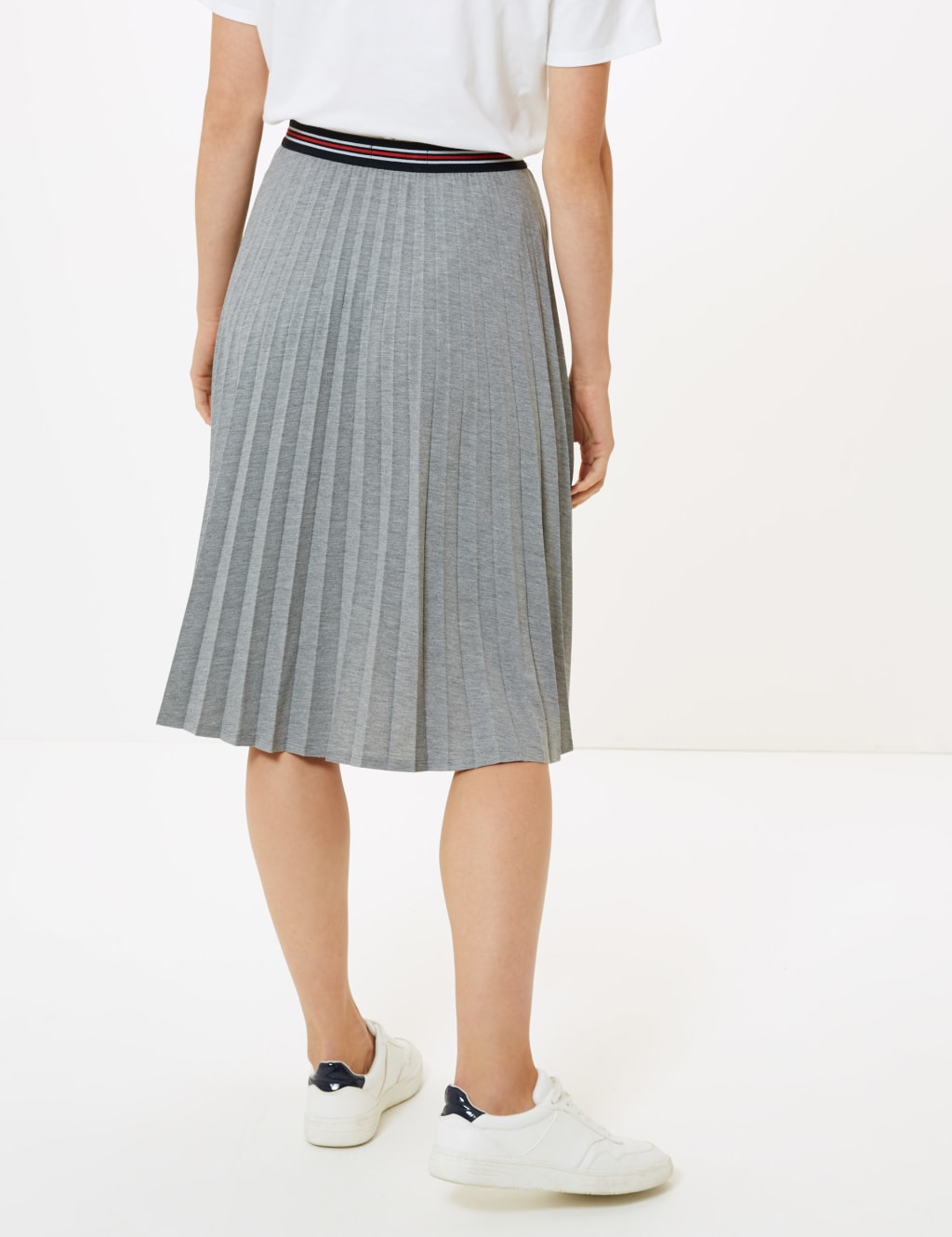 Jersey Pleated Midi Skirt 3 of 4