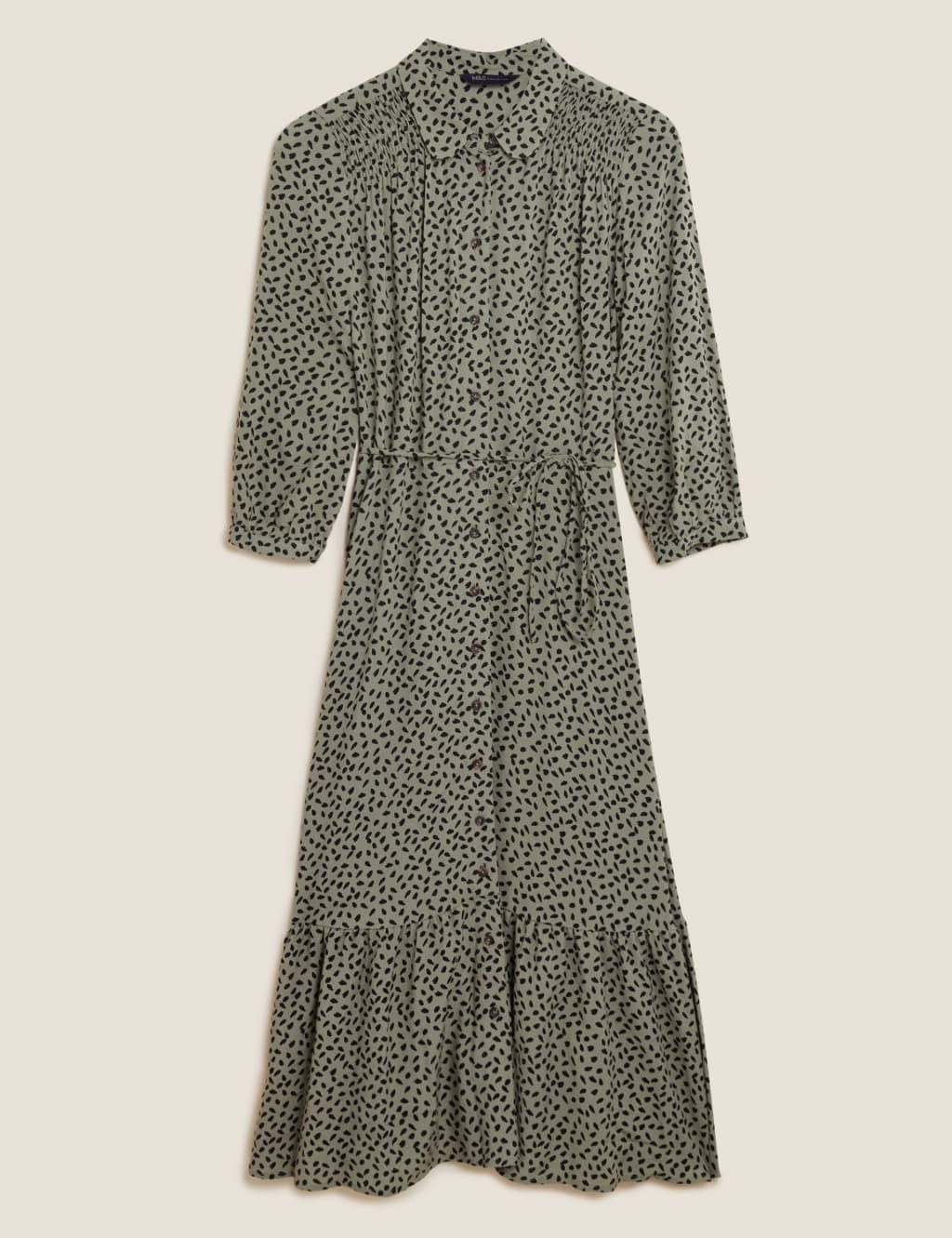 Tie Waist Midi Shirt Dress
