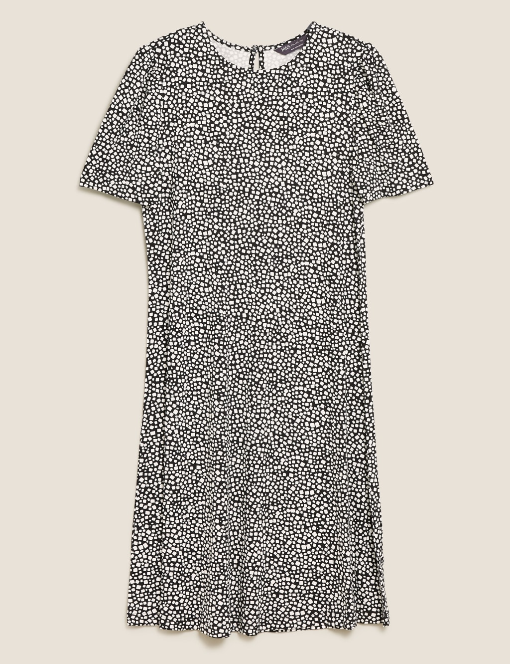 Jersey Printed Knee Length Swing Dress 2 of 6