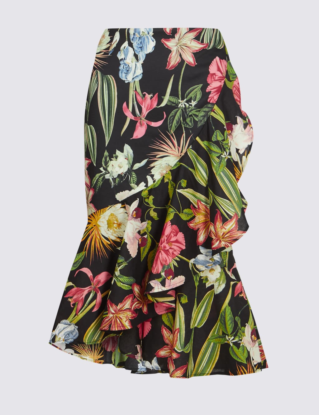 Frill Hem Floral Print Wrap Skirt 2 of 6