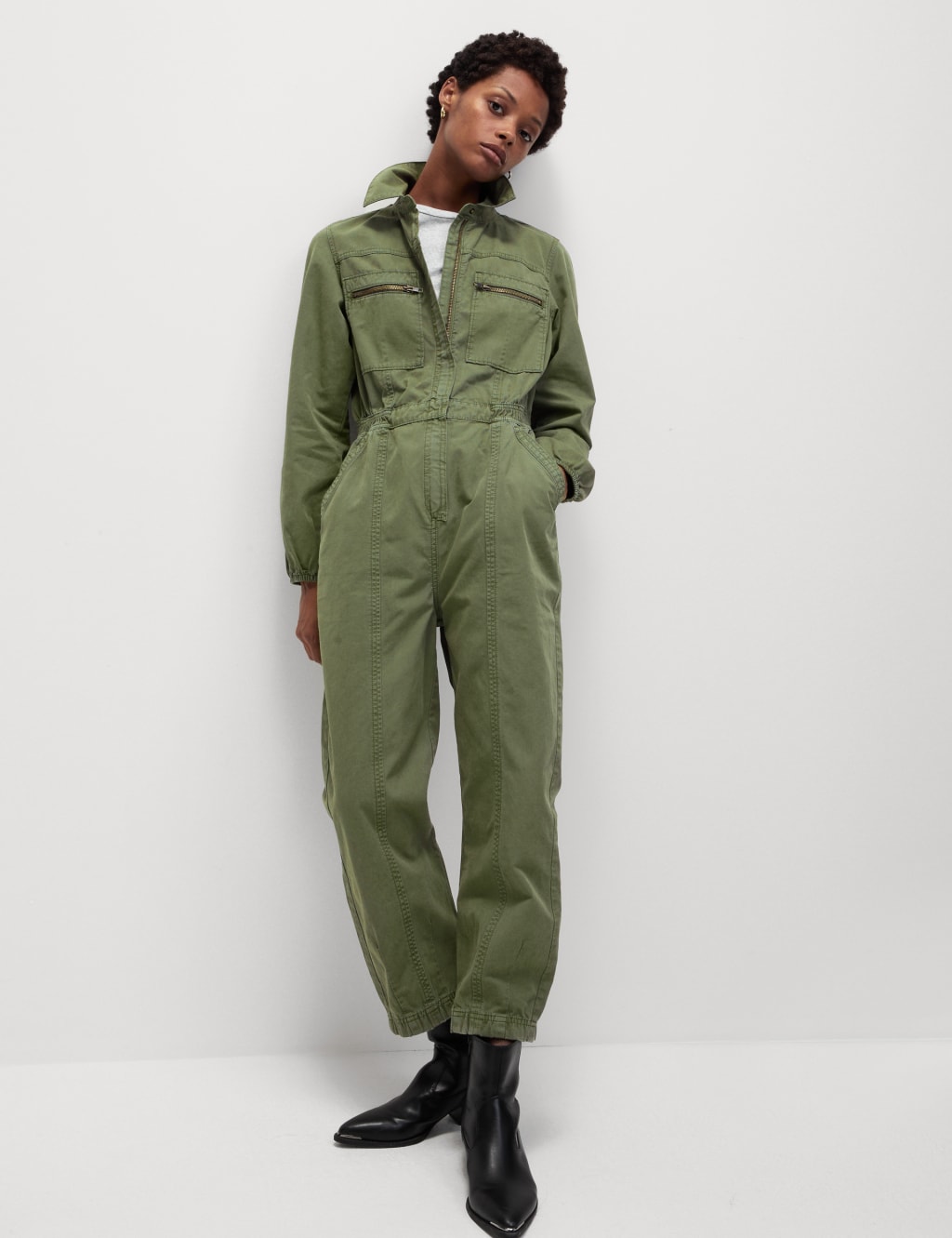 Denim utility suit clearance