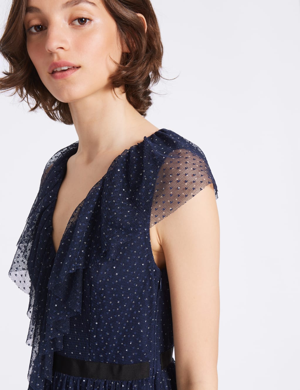 Spotted Tulle Maxi Dress 5 of 5