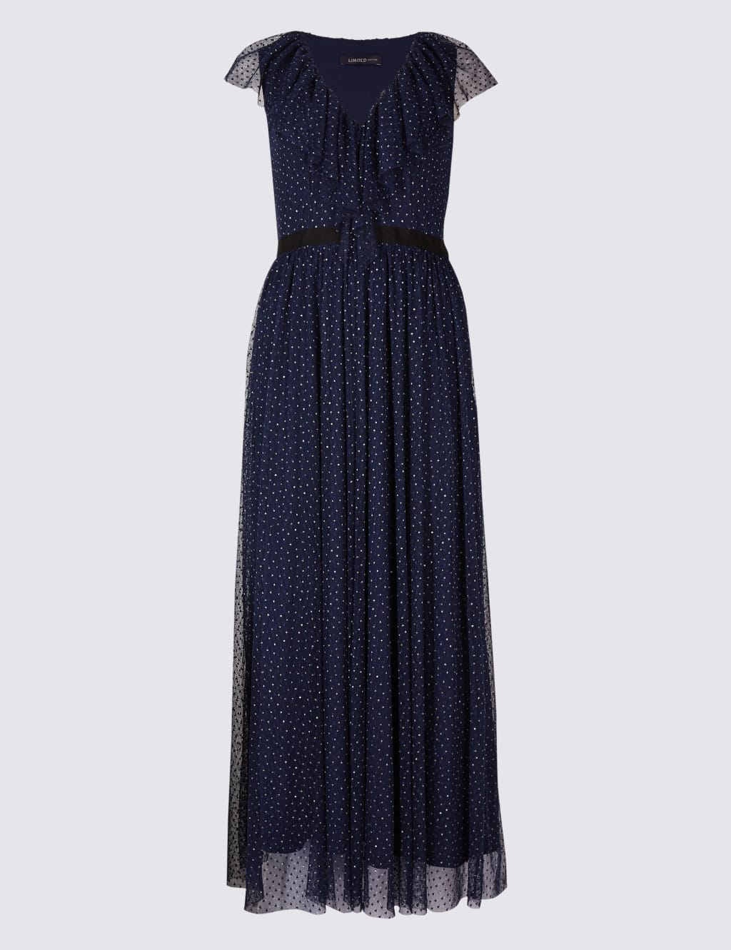 Spotted Tulle Maxi Dress 2 of 5