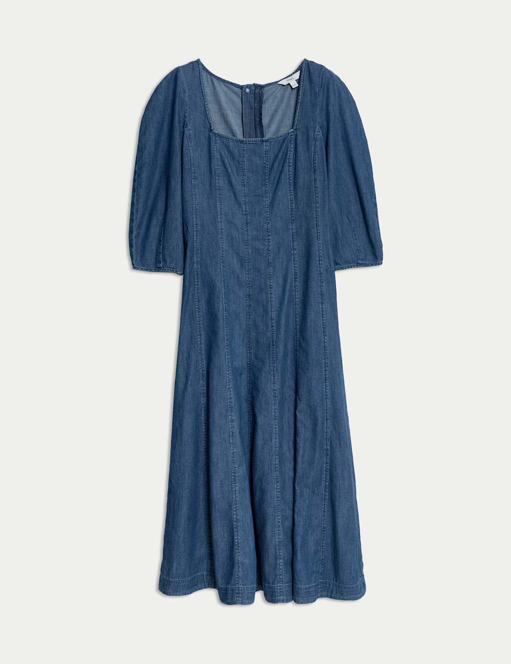 Pure Cotton Square Neck Midi Skater Dress 2 of 6