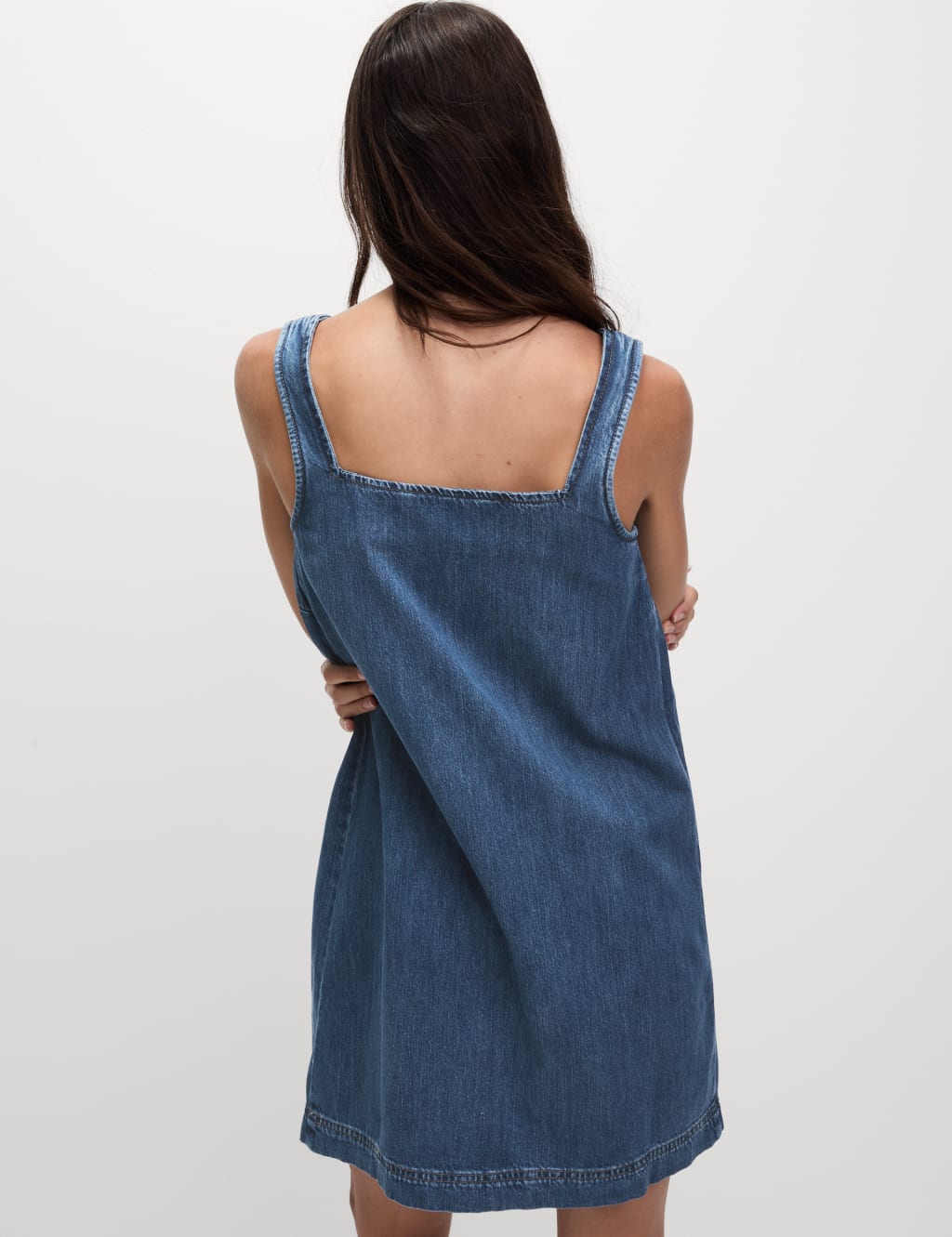 Pure Cotton Denim Mini Shift Dress 5 of 7