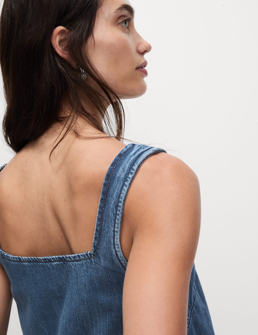 Pure Cotton Denim Mini Shift Dress 7 of 7
