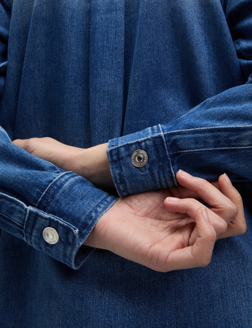 Denim Mini Shirt Dress 6 of 6