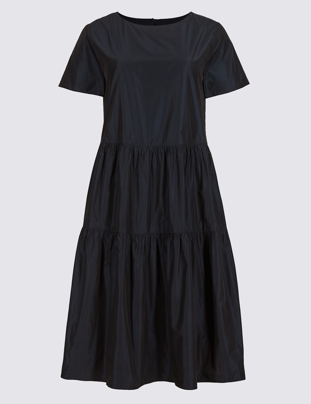 Tiered Taffeta Swing Midi Dress 2 of 4