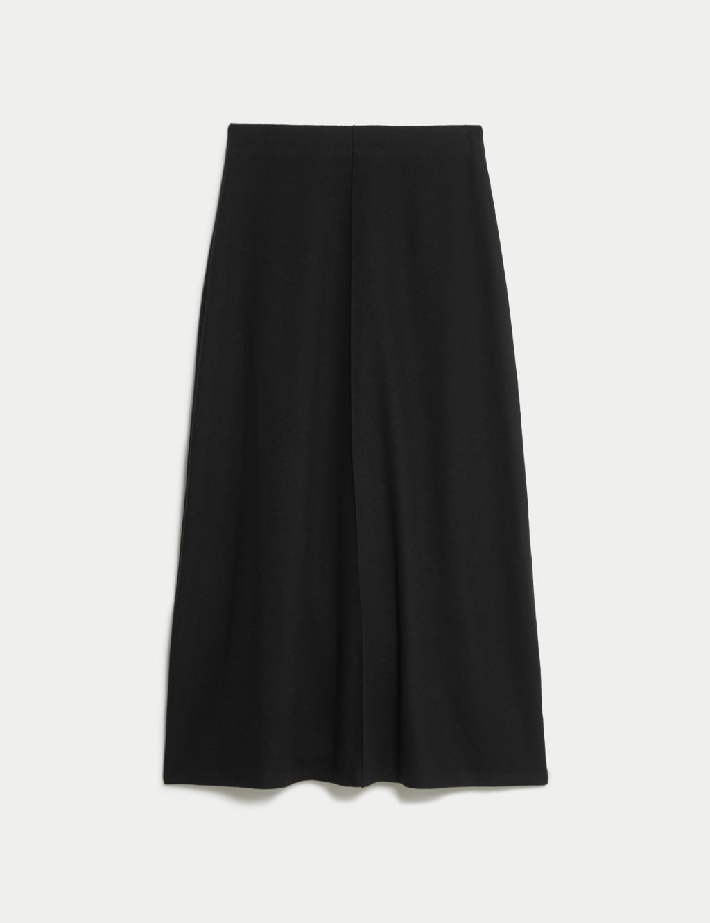 Cotton Blend Midi A Line Skirt