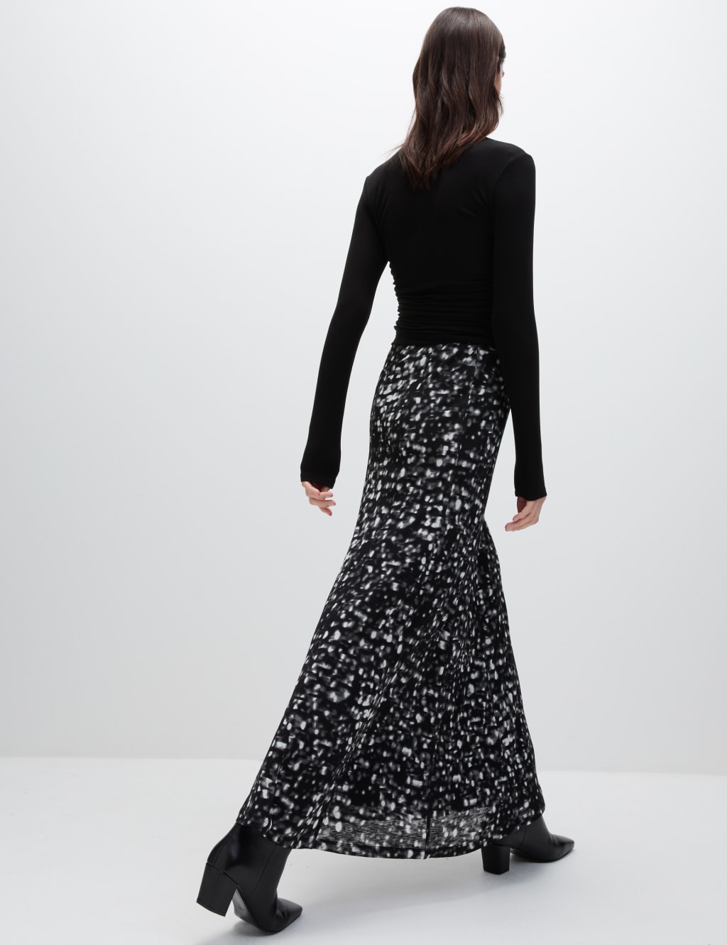 Jersey Printed Midaxi Skirt M S Collection M S