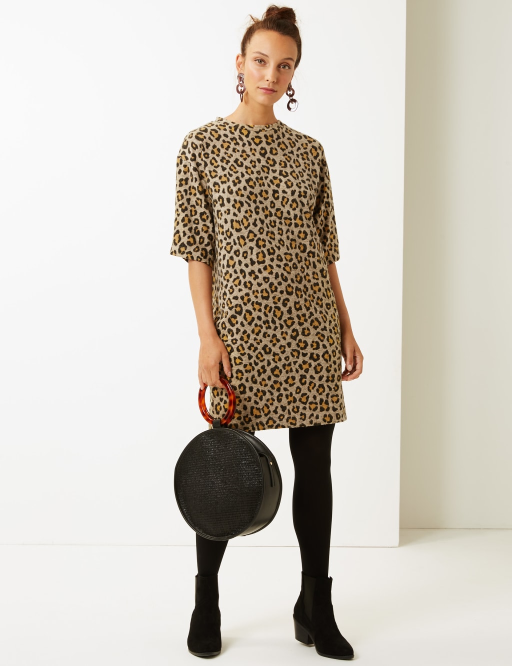 M&s animal print dress on sale