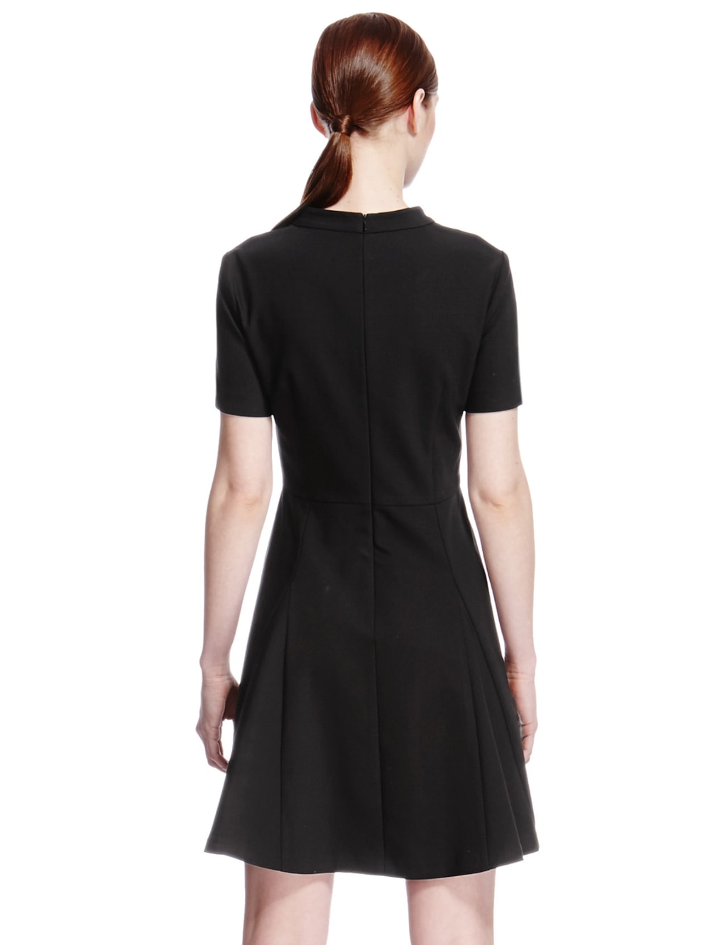 Panelled Short Sleeve Skater Dress 3 of 5