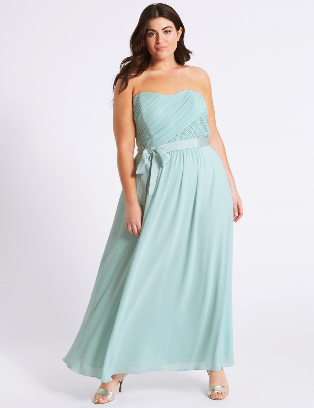 Detachable Straps Pleated Maxi Dress 3 of 5