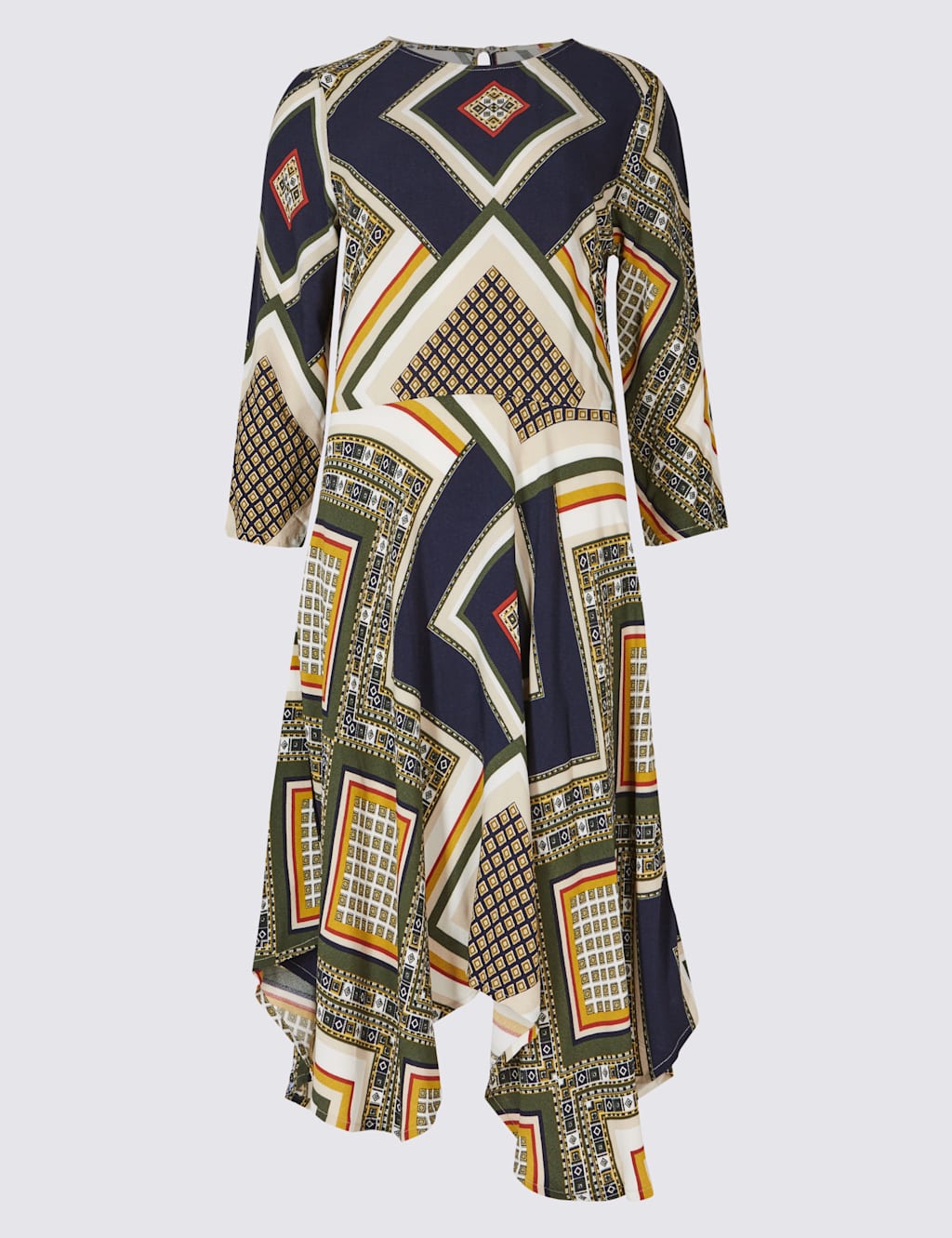Asymmetric Fuller Bust Skater Midi Dress 2 of 5