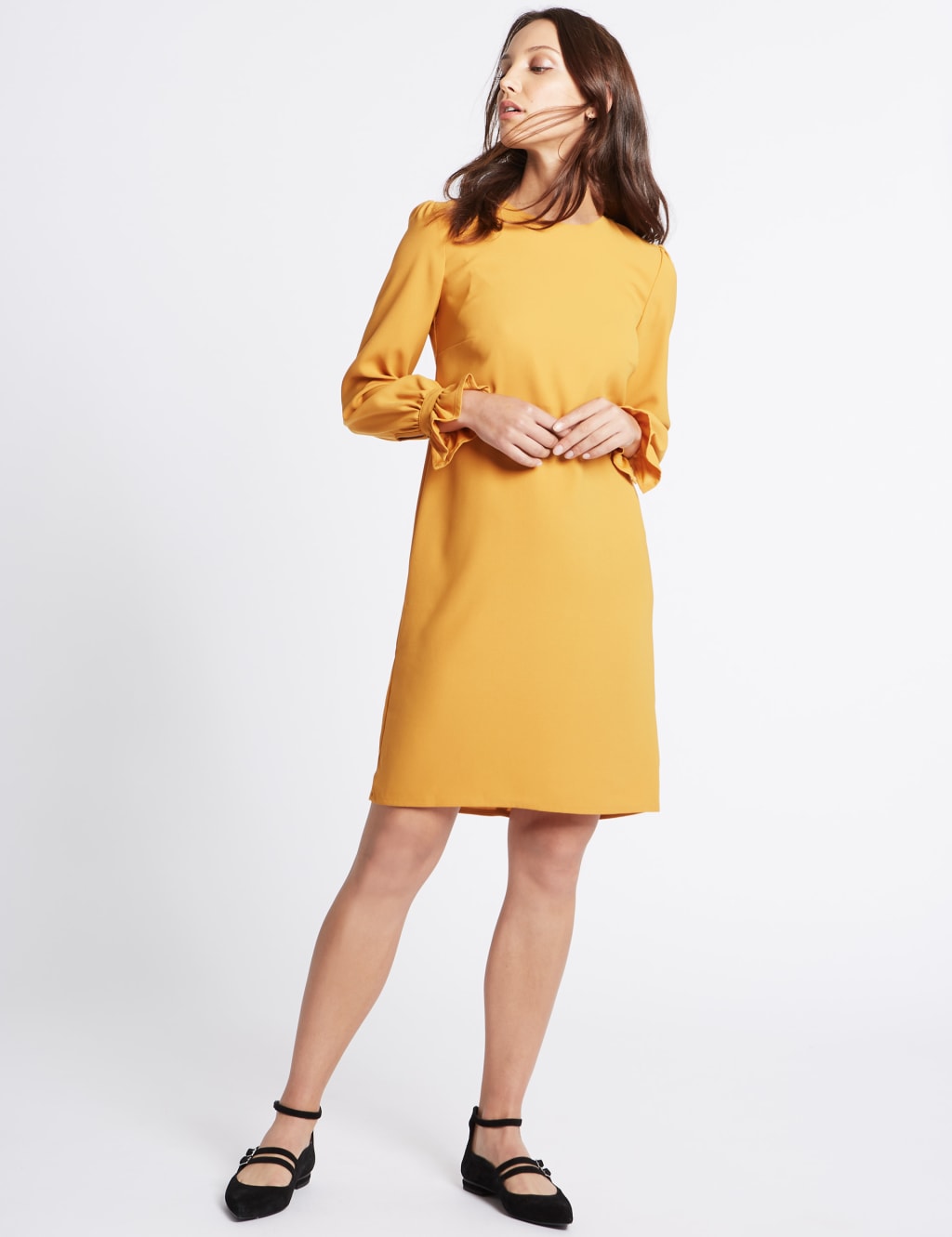 Frill Cuff Tunic Dress M S Collection M S
