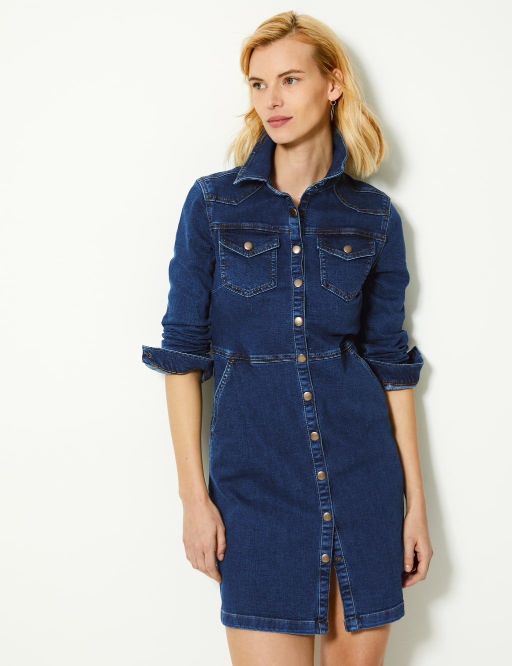 M&s holly denim dress online