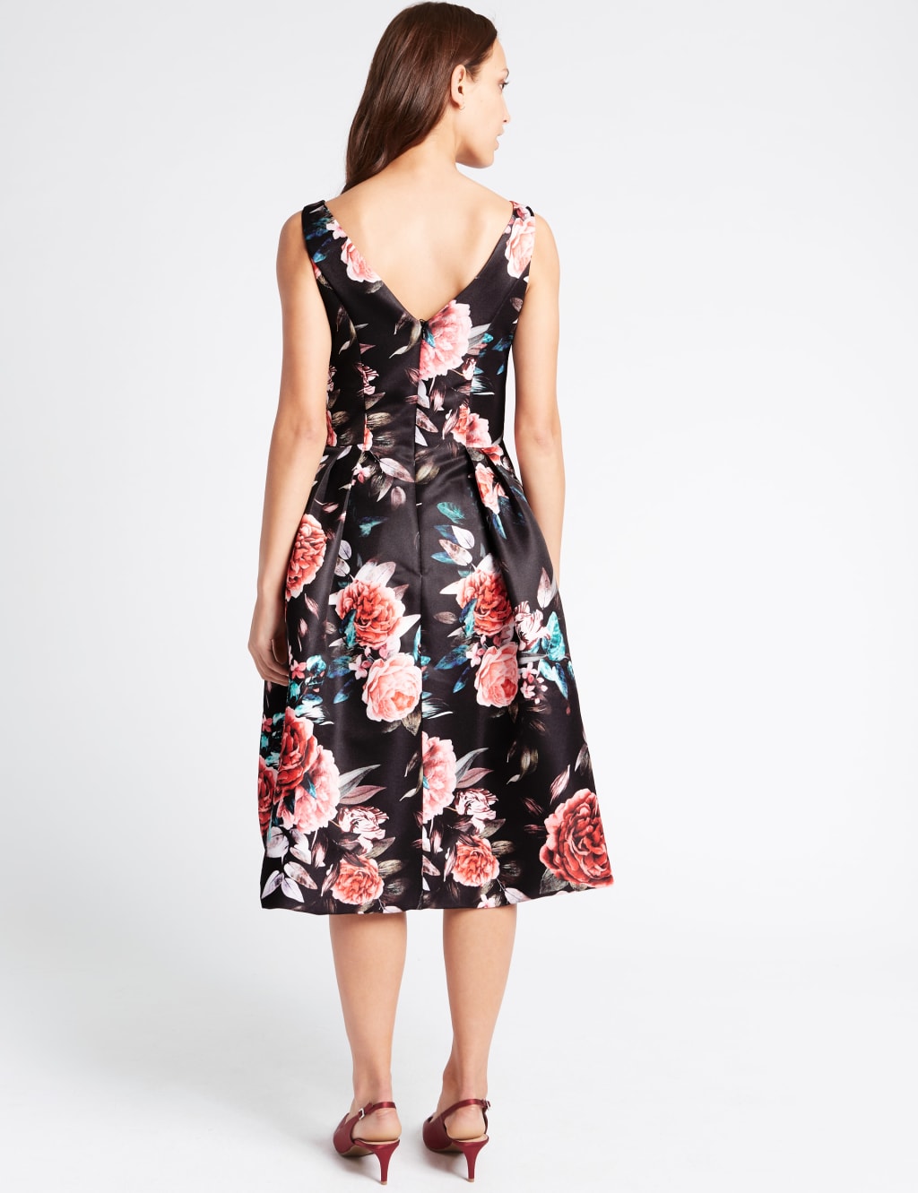 Floral Print Prom Skater Dress 4 of 5