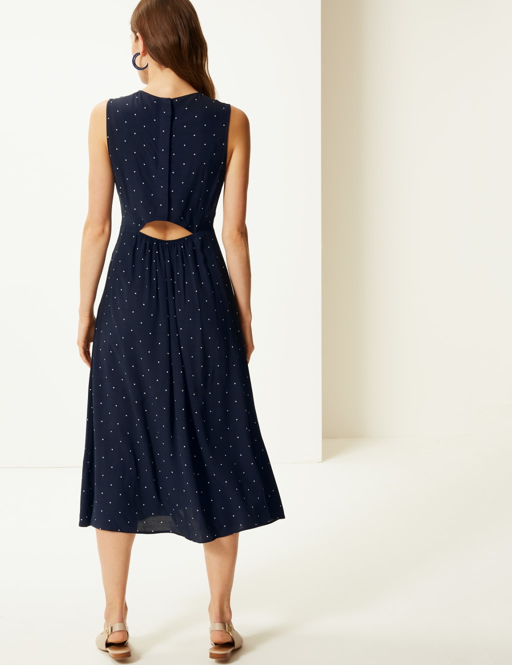 Star Print Waisted Midi Dress 4 of 4