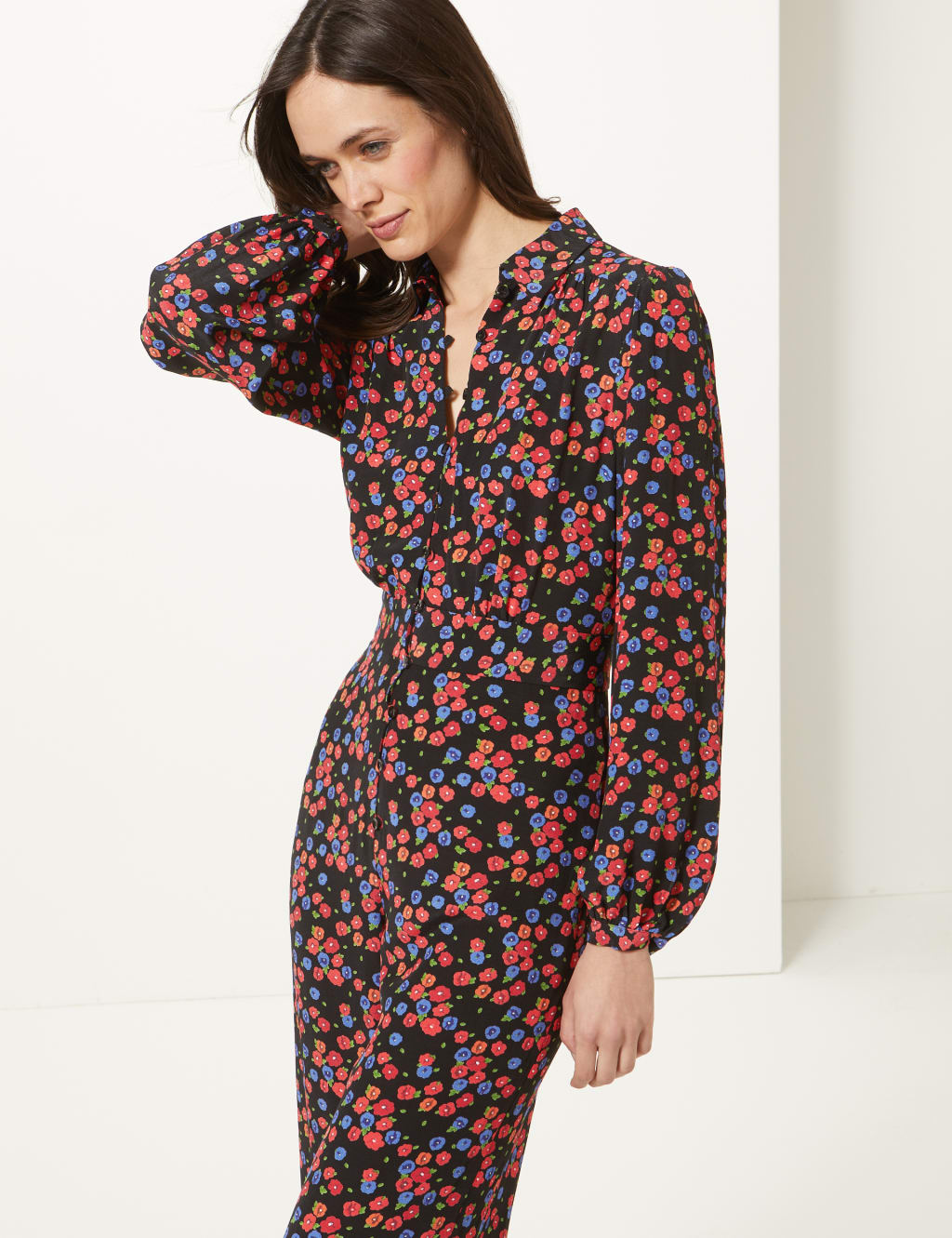 Floral Print Long Sleeve Jumpsuit 3 of 4