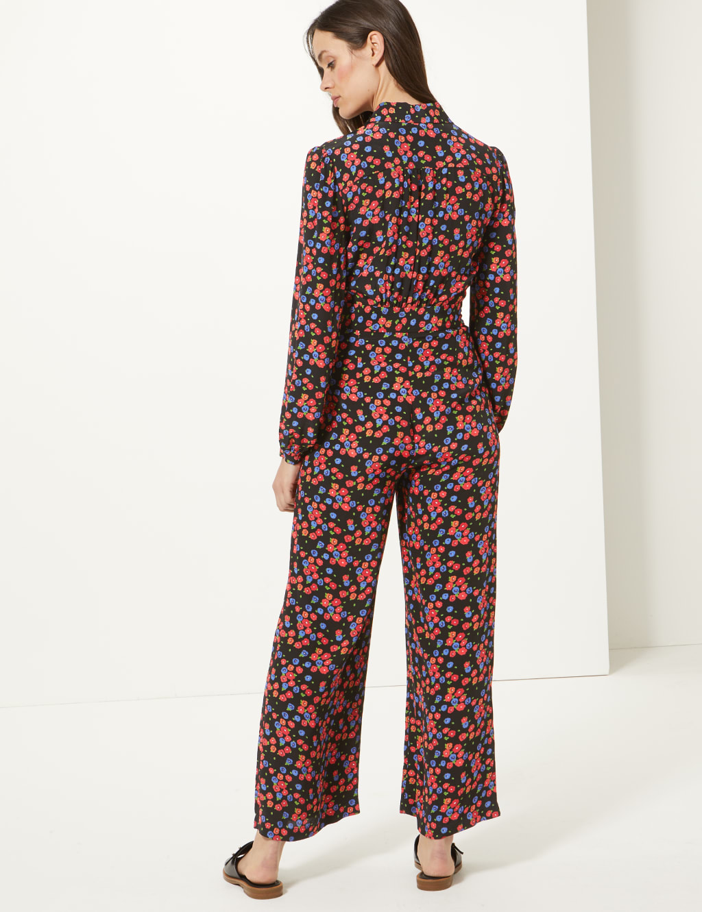 Floral Print Long Sleeve Jumpsuit 4 of 4