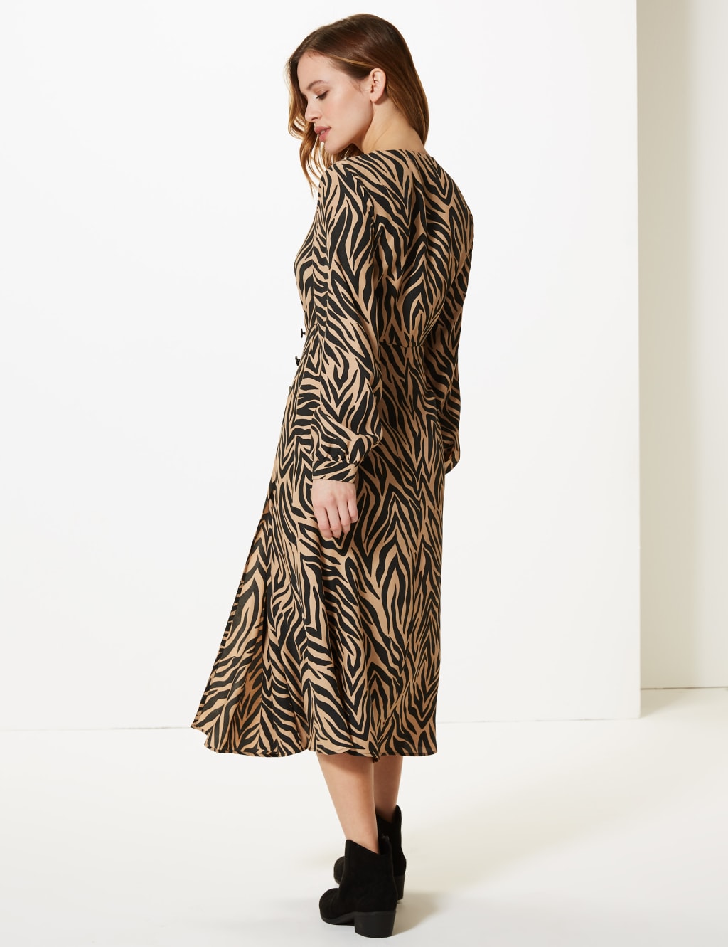Wrap midi dress petite discount