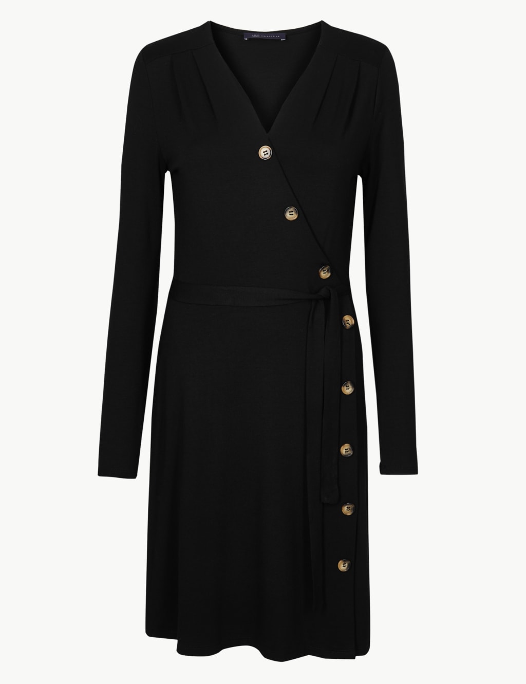 Asymmetric Button Front Wrap Dress 2 of 4