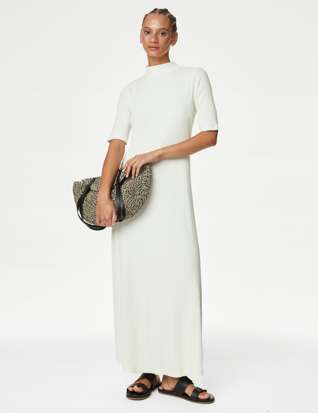 Jersey Funnel Neck Maxi Column Dress 3 of 4