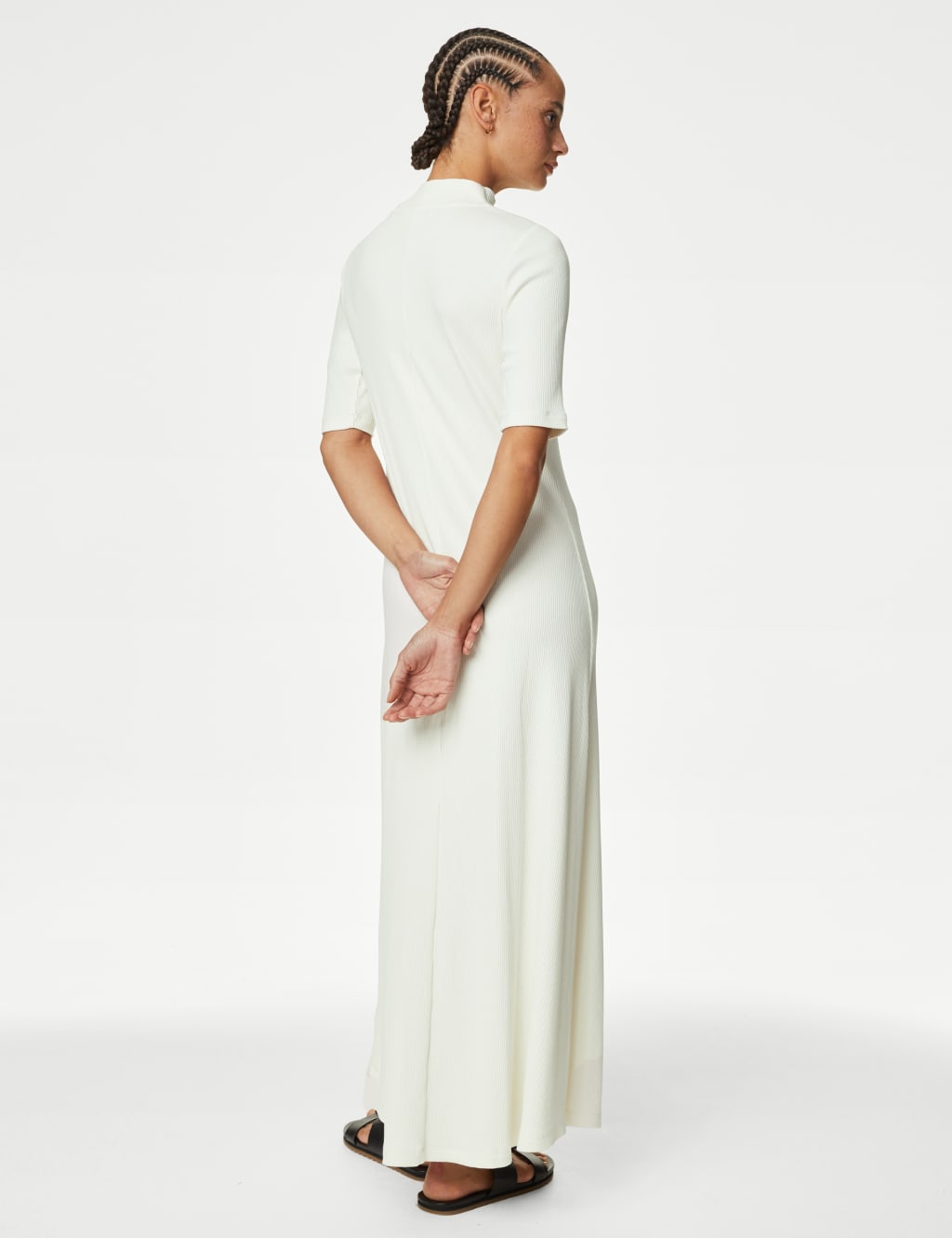 Jersey Funnel Neck Maxi Column Dress 4 of 4