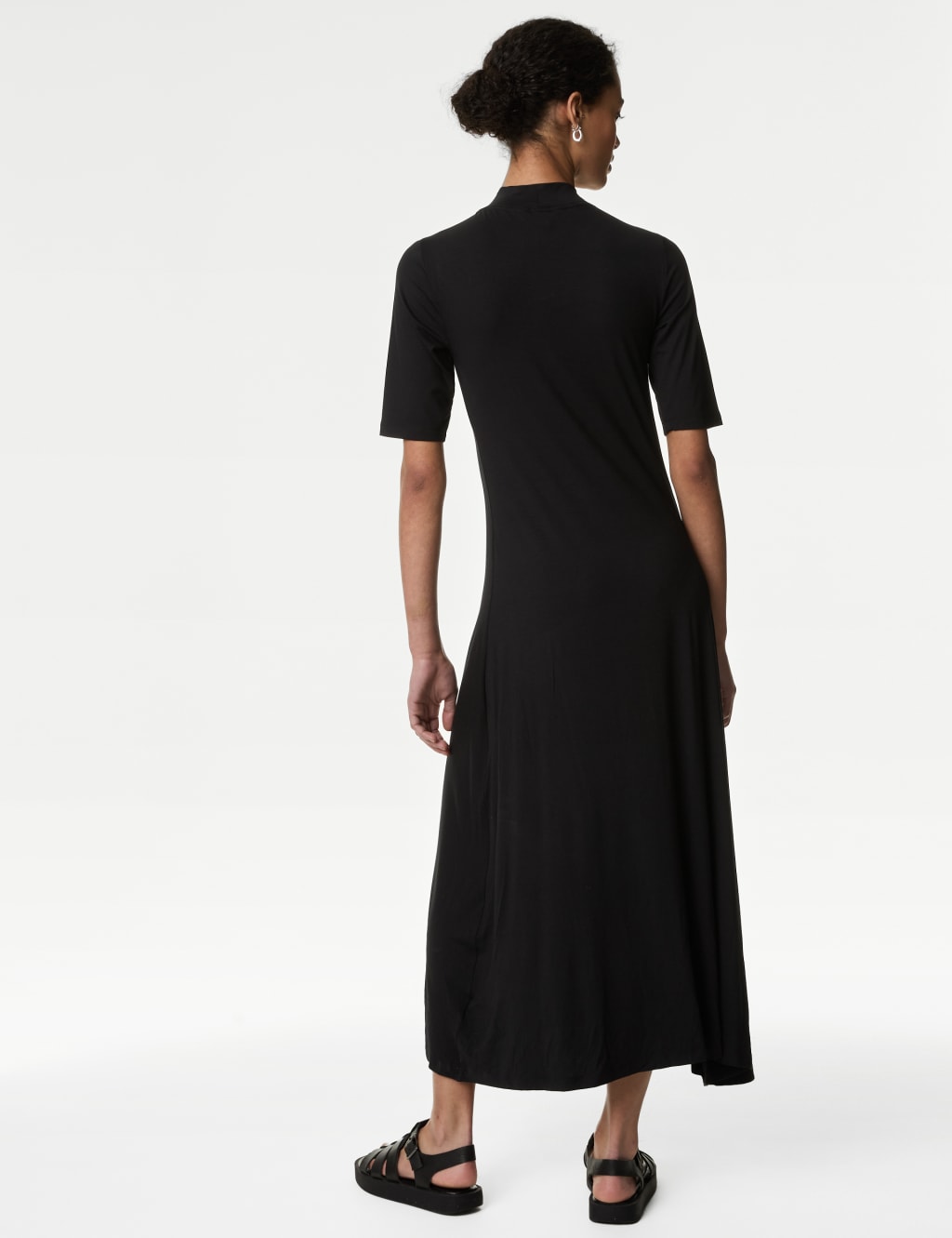 Jersey Funnel Neck Maxi Column Dress 5 of 5