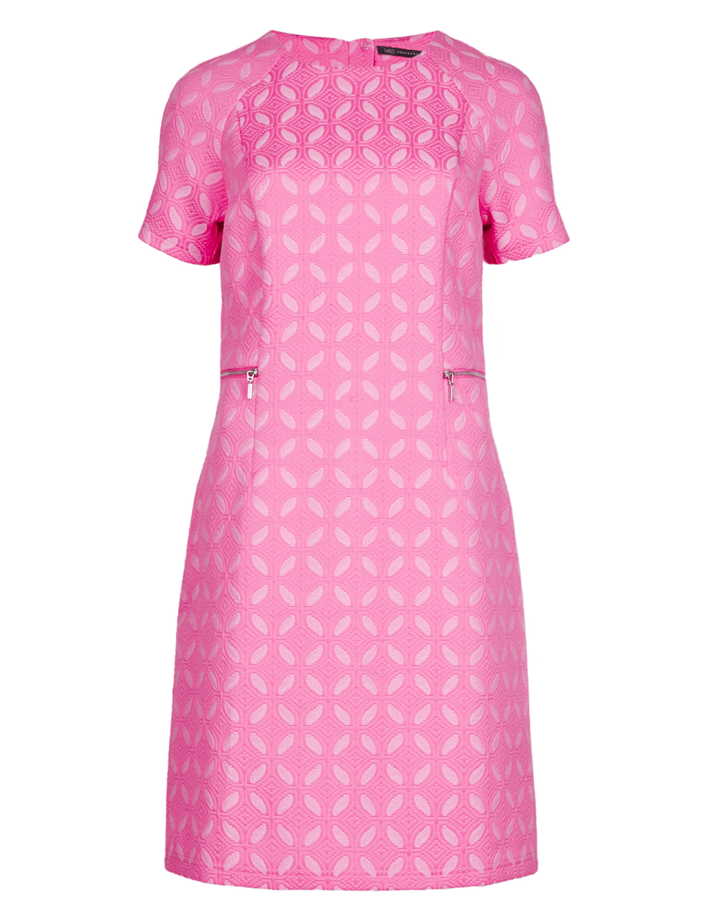 Jacquard Zip Waist A-Line Shift Dress Available in 3 Lengths 2 of 5