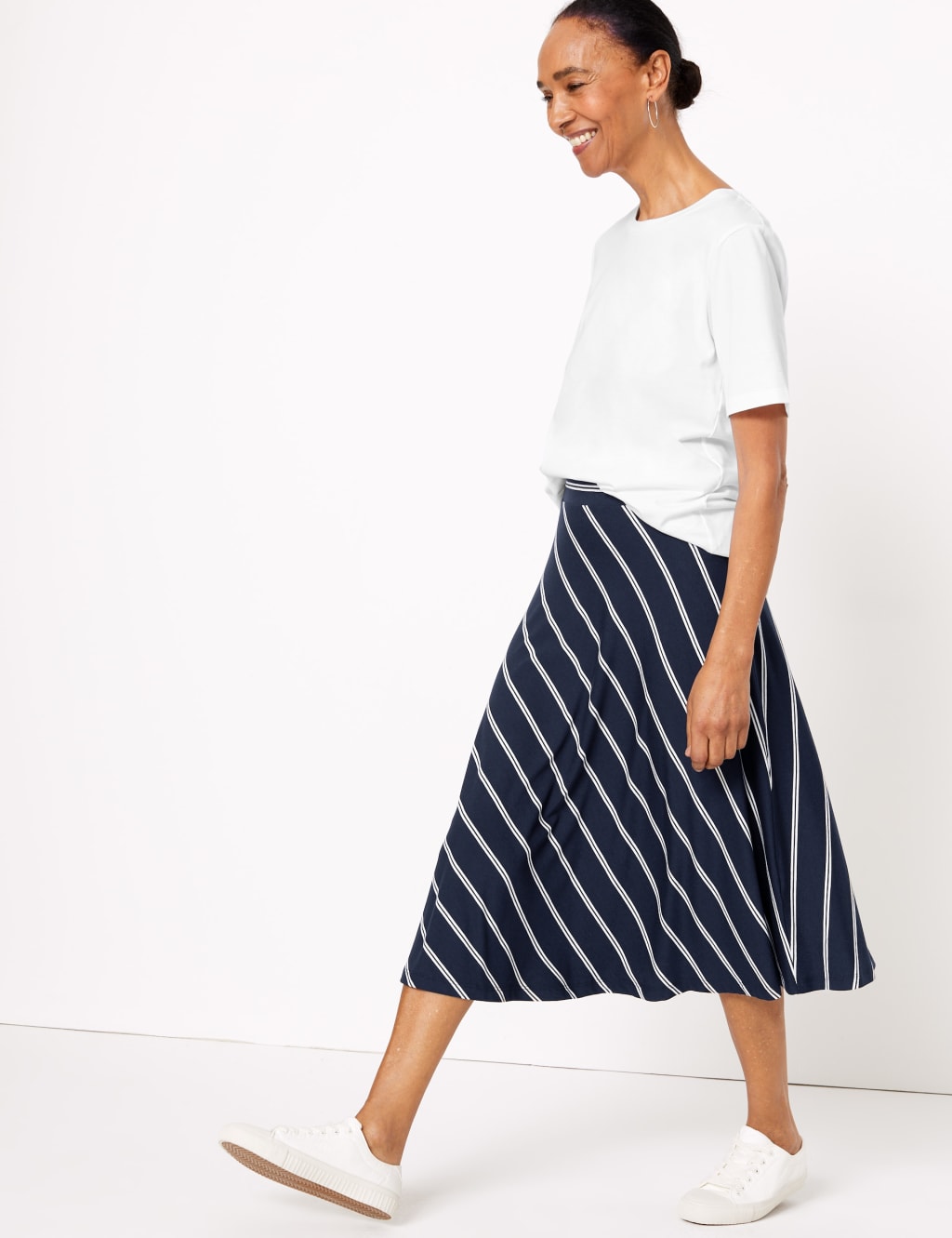 Striped skater skirt hotsell