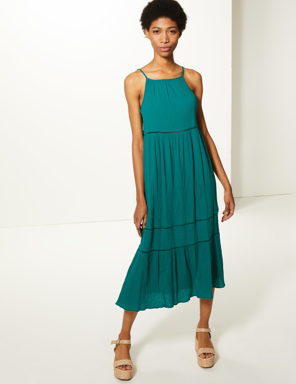 Pure Cotton Slip Midi Dress M S Collection M S IE