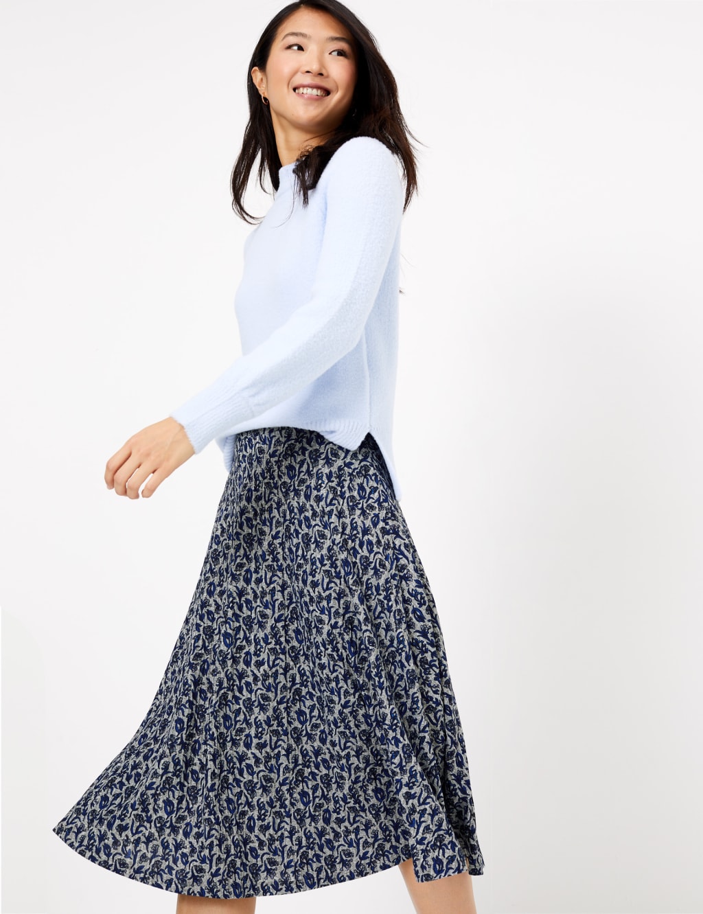 Floral skirt fit and flare hot sale