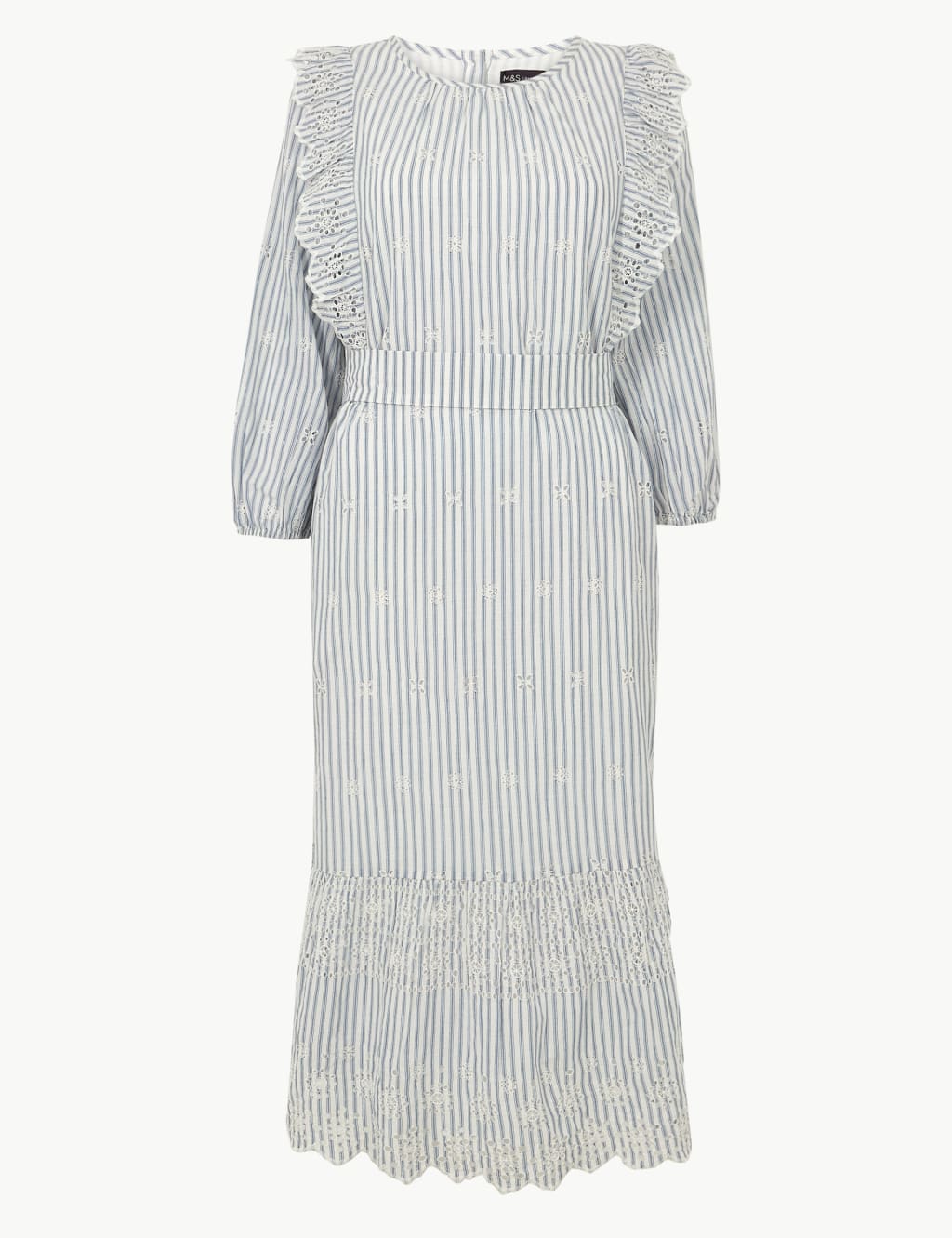 Pure Cotton Striped Waisted Midi Dress 2 of 4