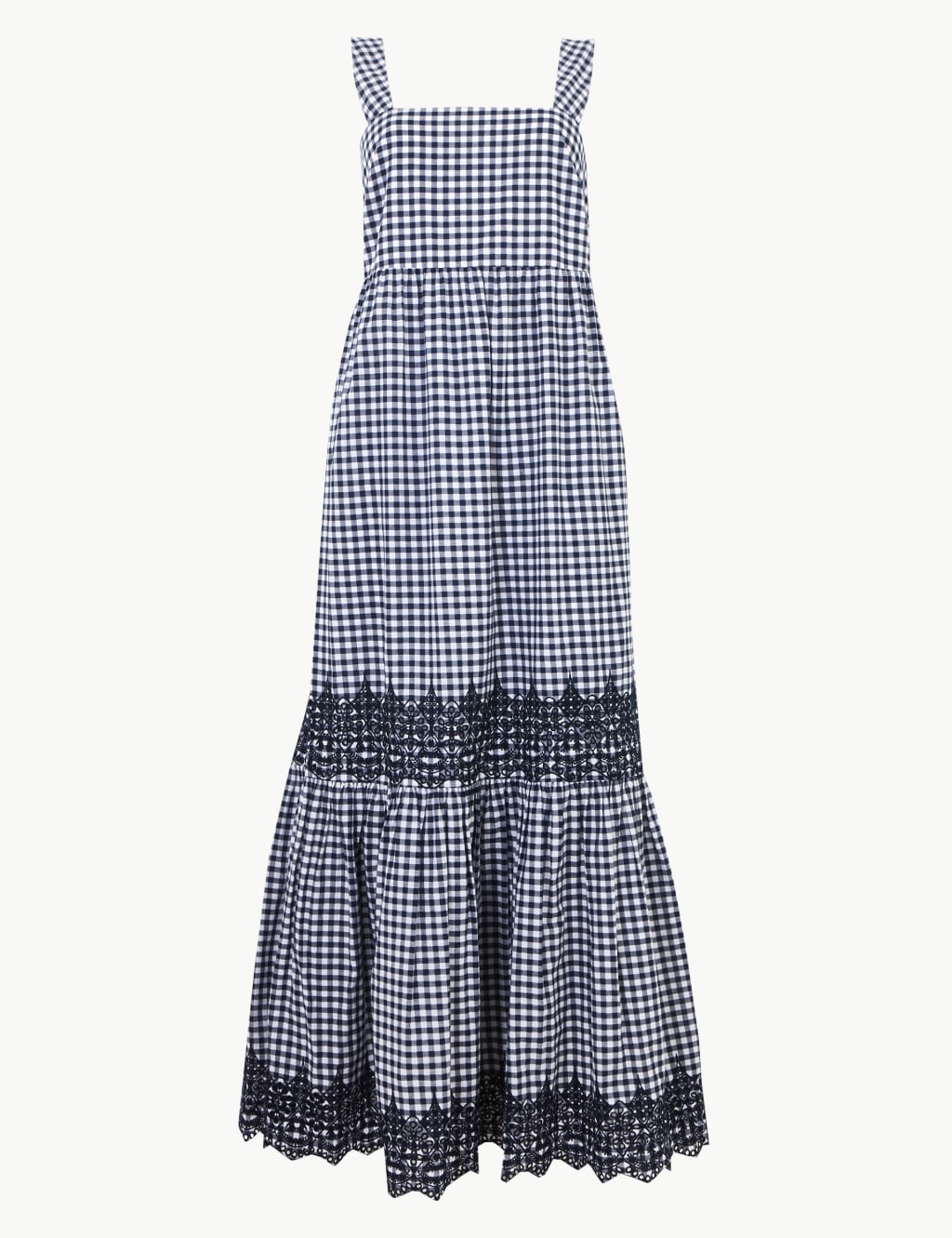 Pure Cotton Gingham Slip Maxi Dress 2 of 4