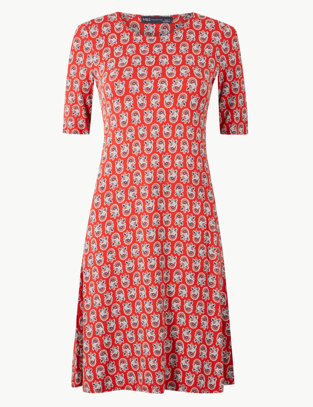 Floral Print Jersey Swing Dress M S Collection M S