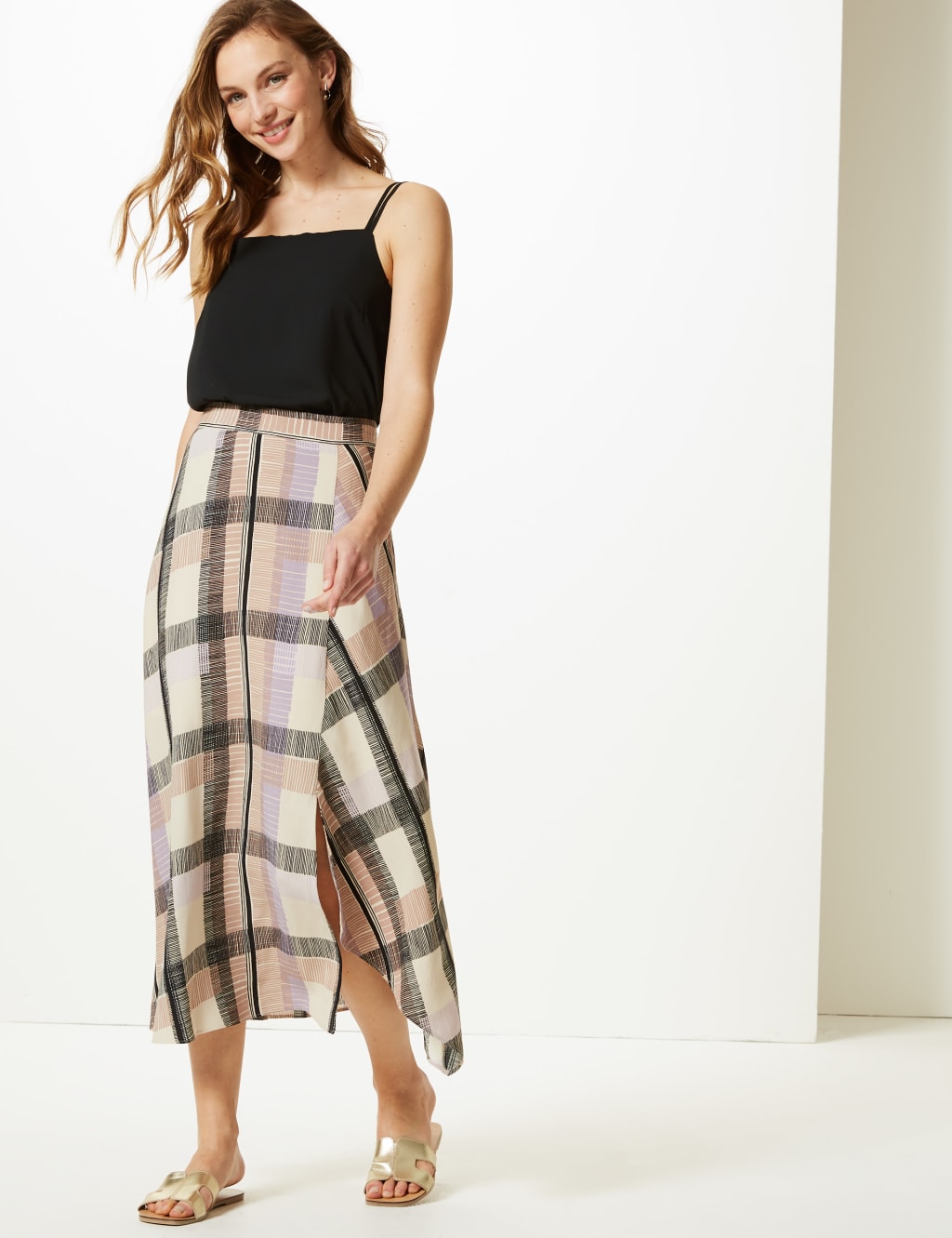 Tartan skirt m&s cheap