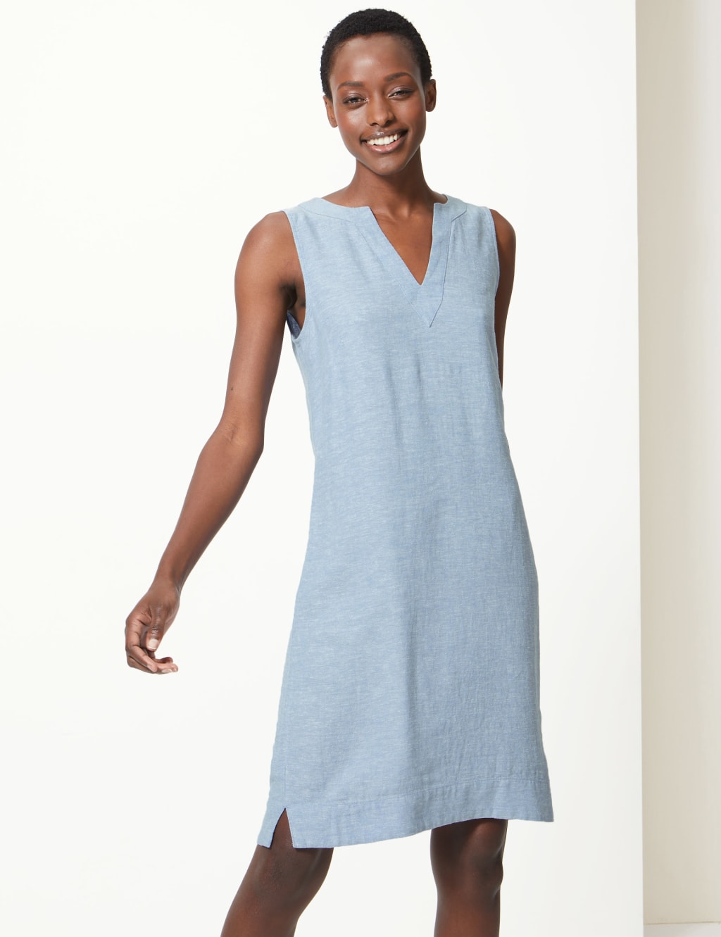 Linen rich shift dress online