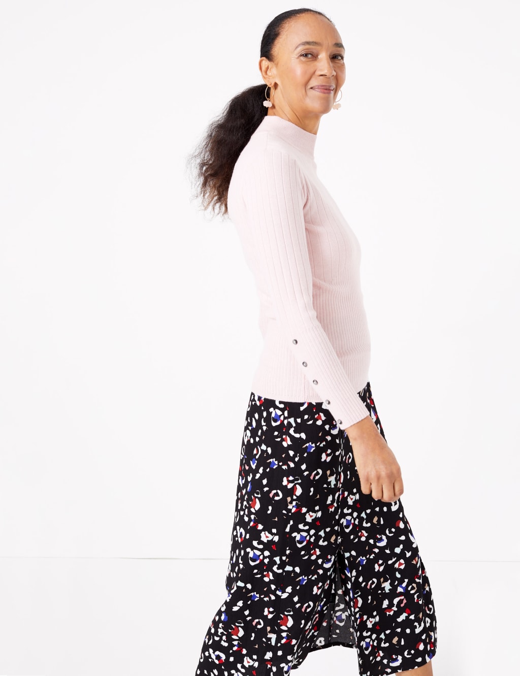 Animal Print Midi Straight Skirt 1 of 5