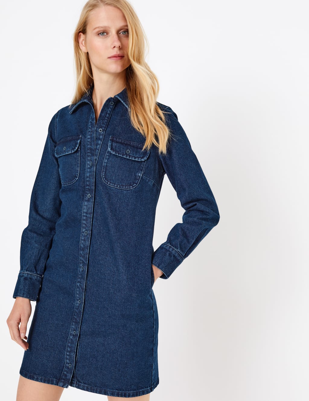 Denim Shirt Dress M S Collection M S