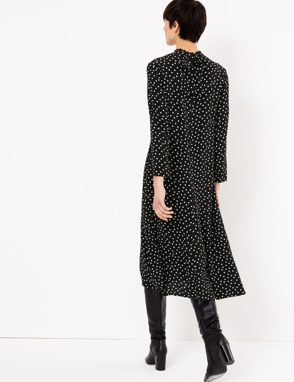 Polka Dot Relaxed Midi Dress 5 of 6