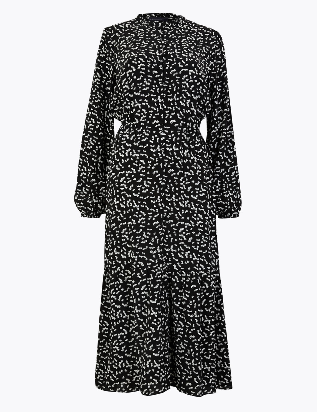Frill Collar Waisted Midi Dress 2 of 4