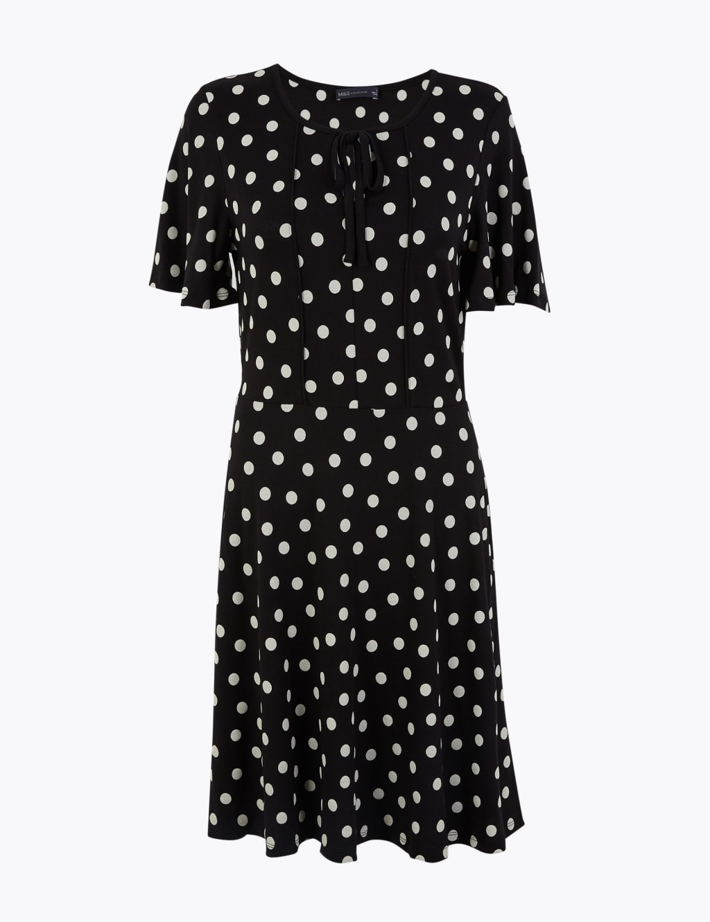 Polka Dot Fit & Flare Mini Dress 2 of 4