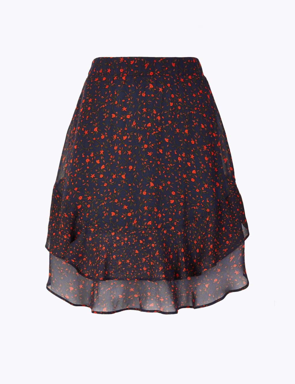 Floral Ruffle Hem Mini Skirt 2 of 4