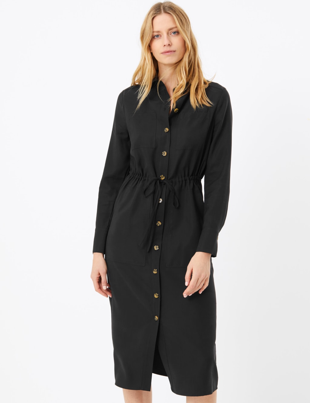 Pocket Utility Shirt Midi Dress 1 of 5