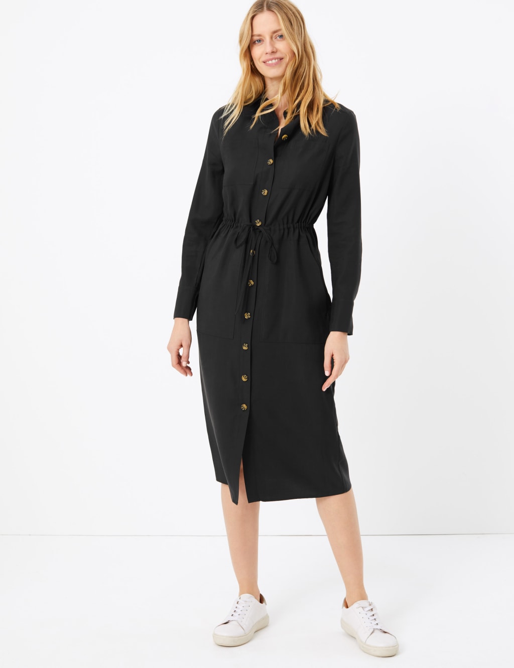 Pocket Utility Shirt Midi Dress 3 of 5