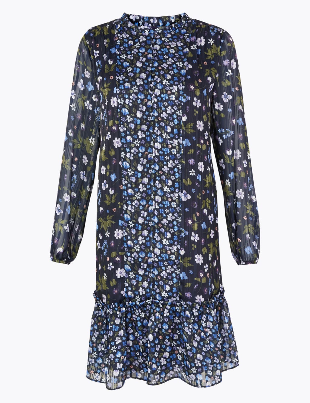 Chiffon Floral Mini Swing Dress 2 of 6