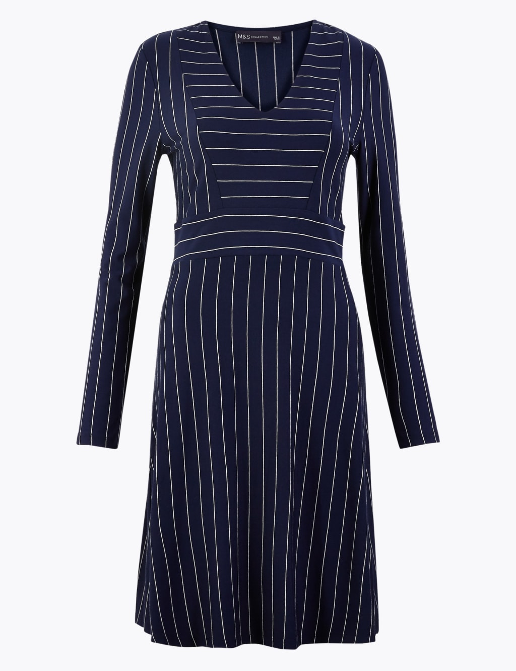 M and s fit and flare dress top